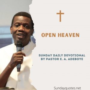 Sunday Daily Devotional By Pastor E. A. Adeboye